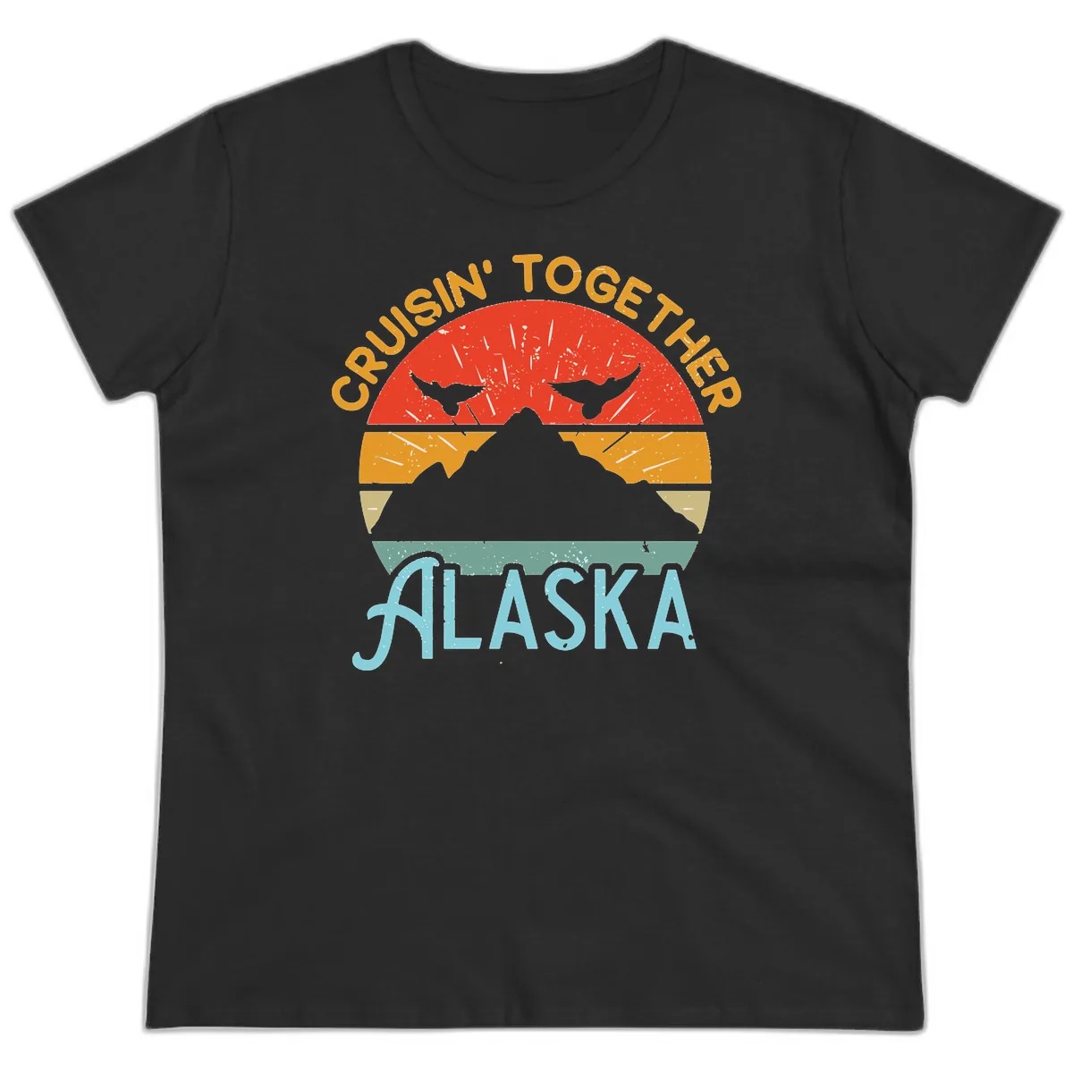 Crushin' Together Alaska Ladies Tee in Black