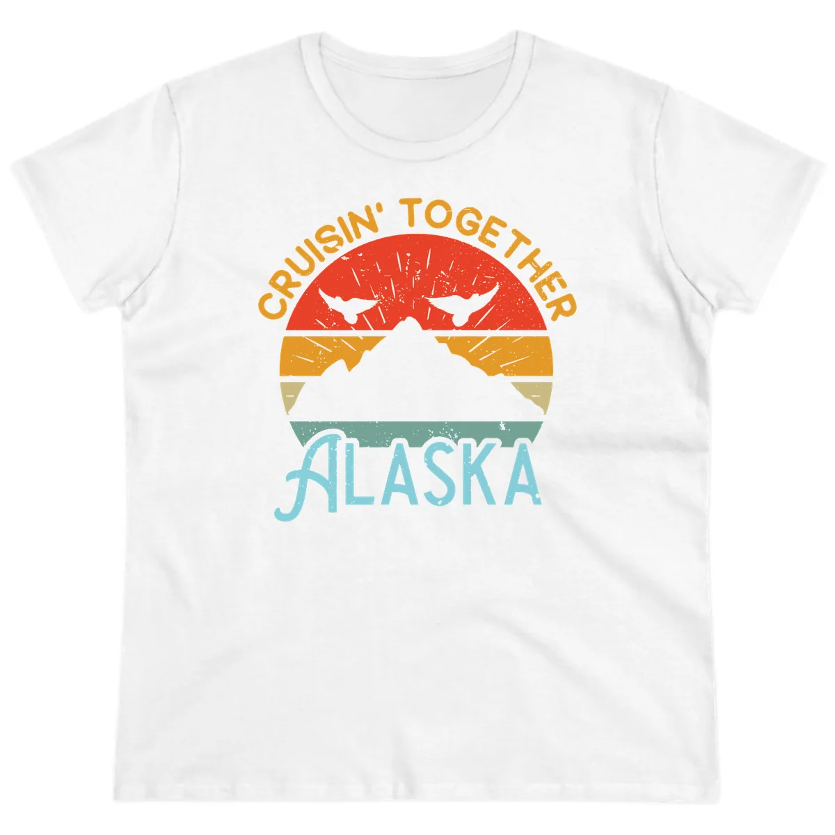 Crushin' Together Alaska Ladies Tee in White