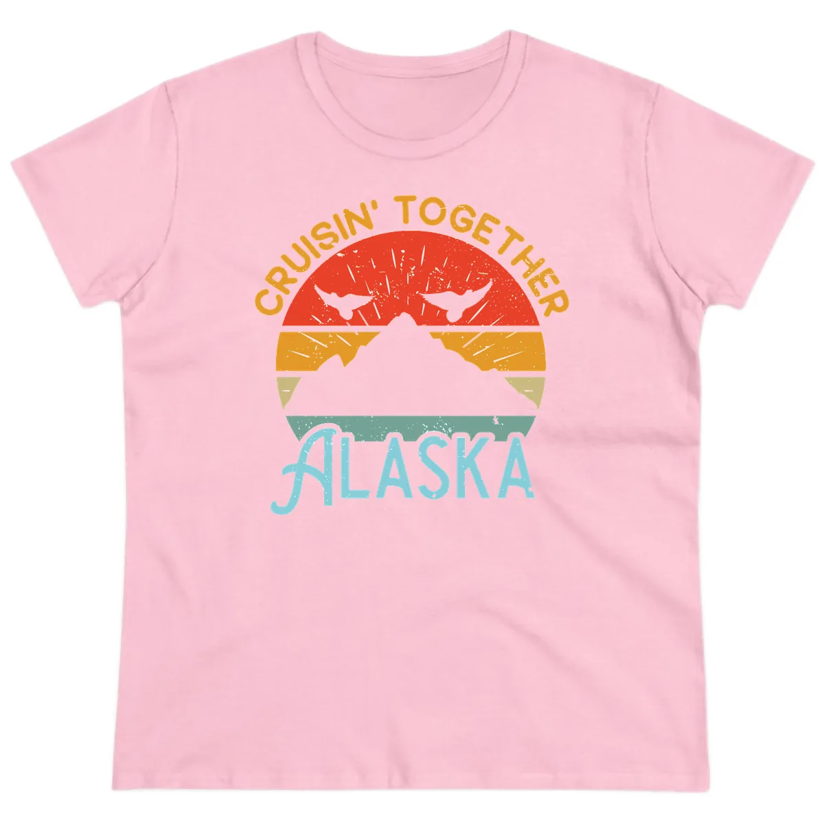 Crushin' Together Alaska Ladies Tee in Light Pink
