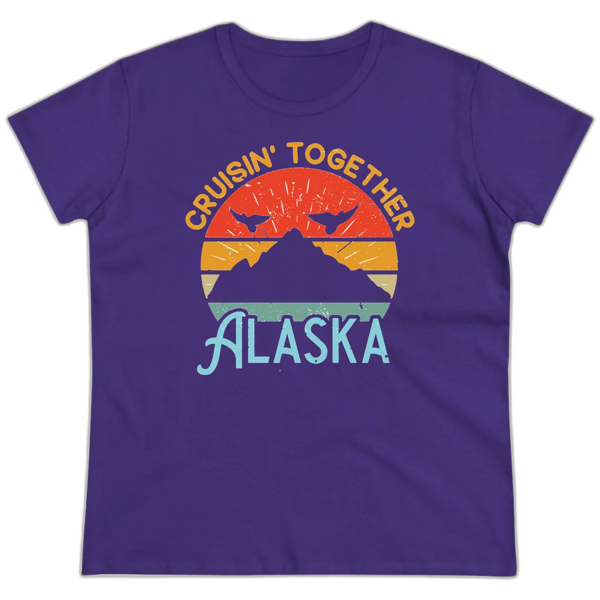 Crushin' Together Alaska Ladies Tee in Purple