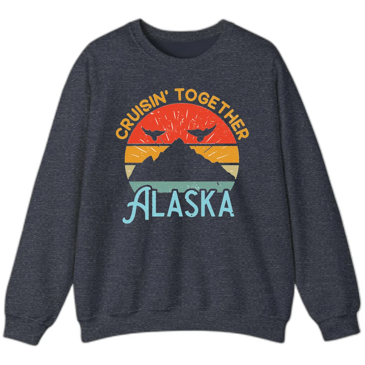Crushin' Together Alaska Sweatshirt in Heather Sport Dark Navy