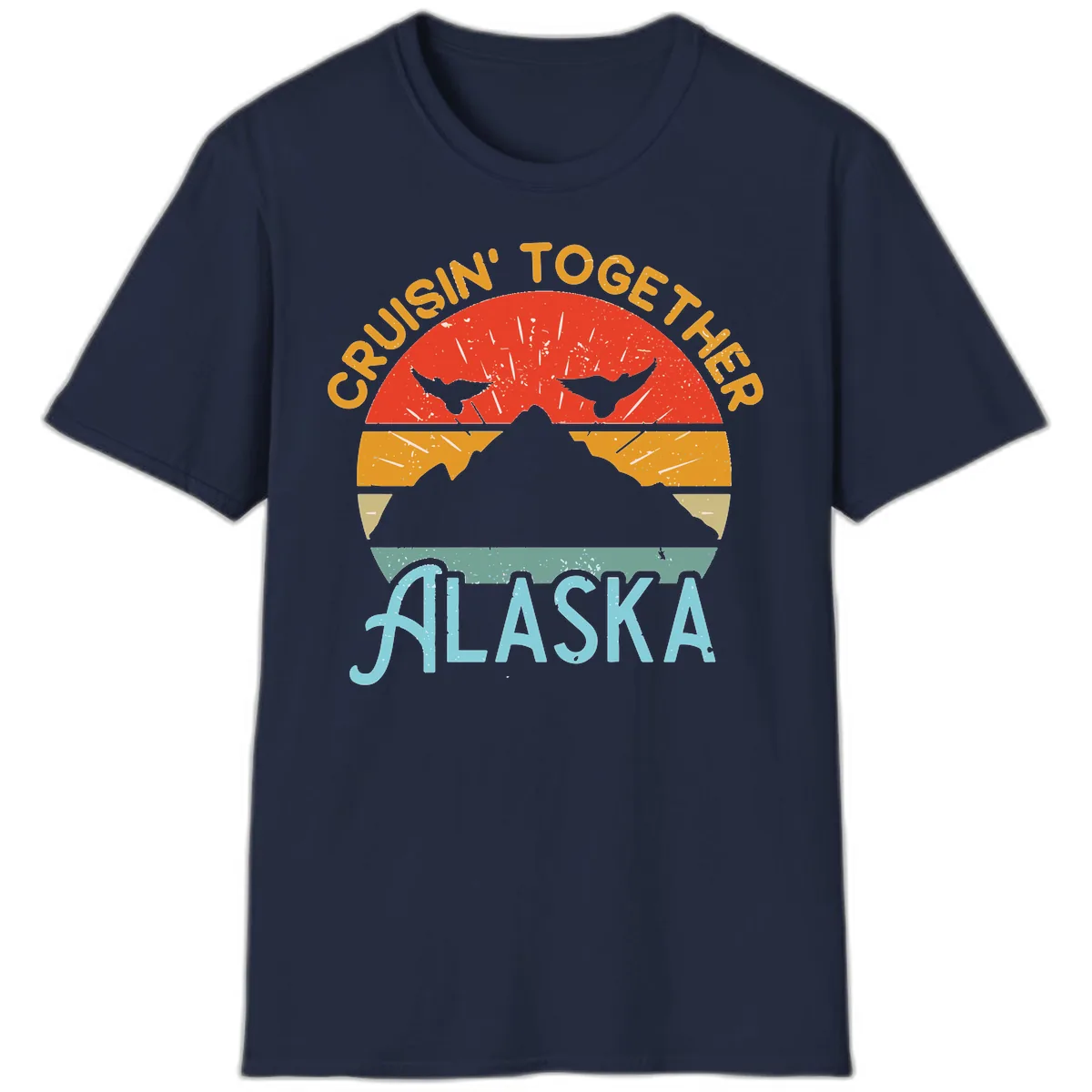 Crushin' Together Alaska T-Shirt in Navy