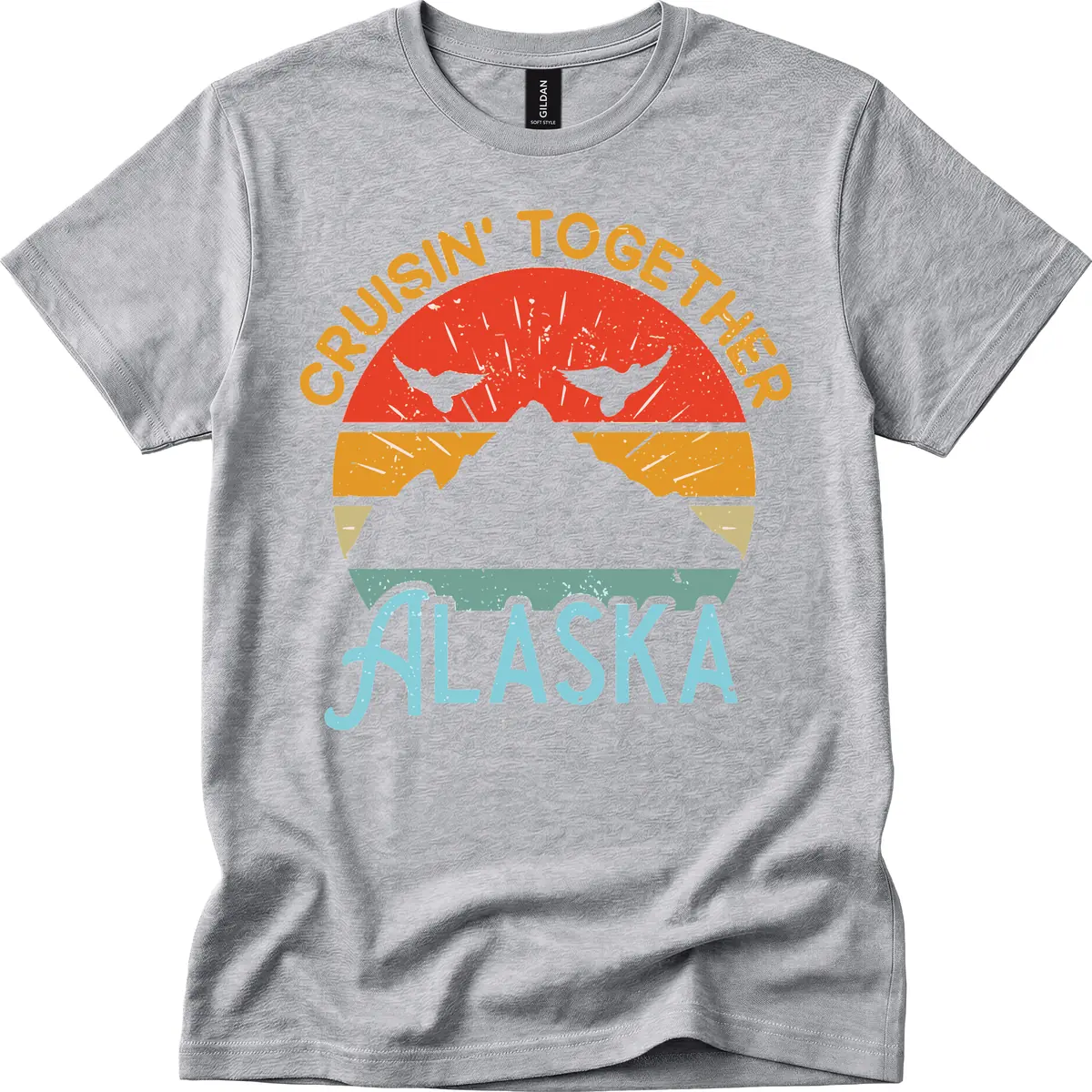 Crushin' Together Alaska T-Shirt in Sport Grey