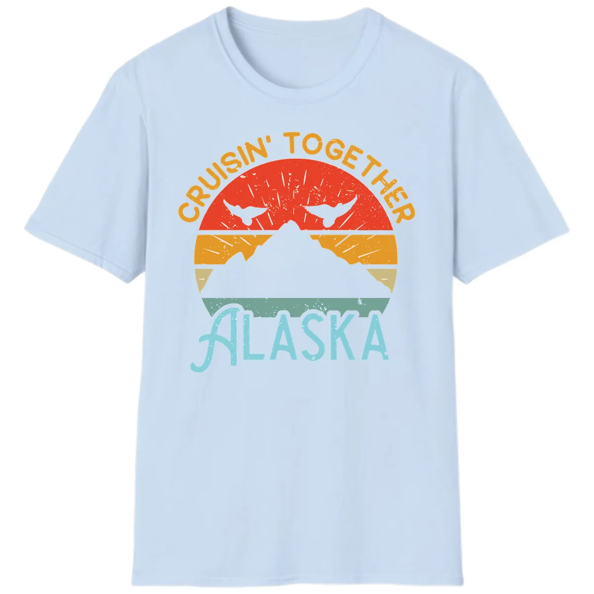 Crushin' Together Alaska T-Shirt in Light Blue