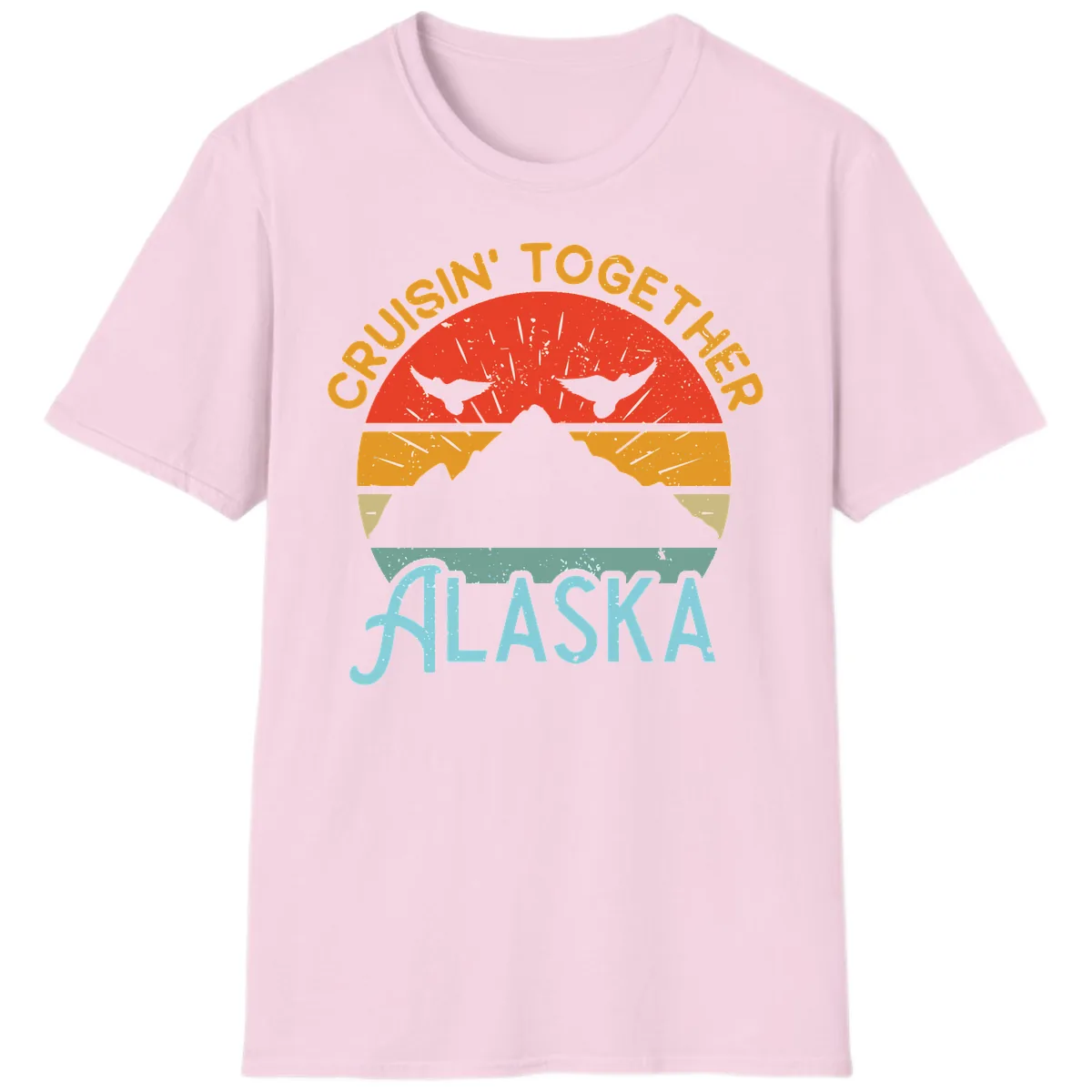 Crushin' Together Alaska T-Shirt in Light Pink