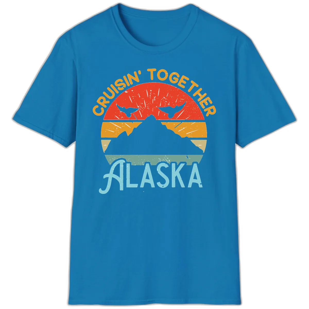 Crushin' Together Alaska T-Shirt in Sapphire