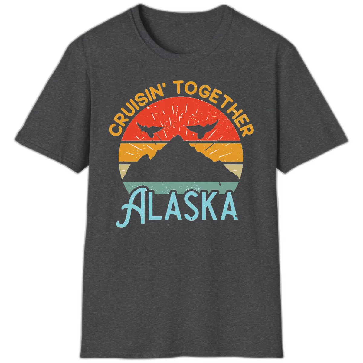 Crushin' Together Alaska T-Shirt in Dark Heather
