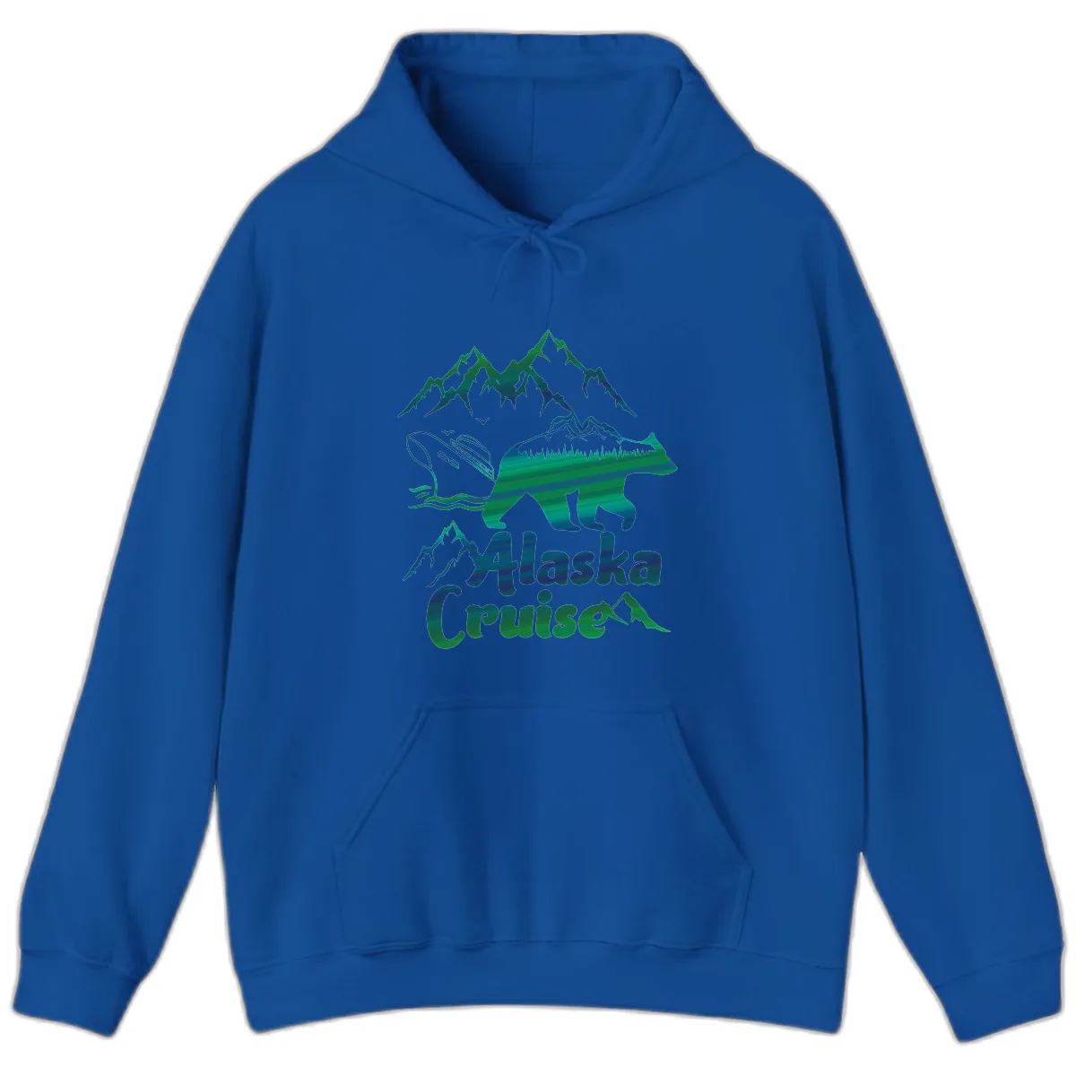 Alaska Cruise Bear Adventure Hoodie in Royal