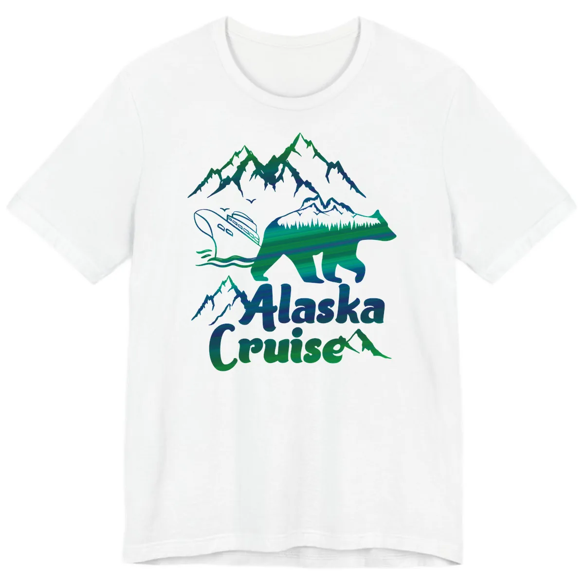 Alaska Cruise Bear Adventure Premium T-Shirt in White