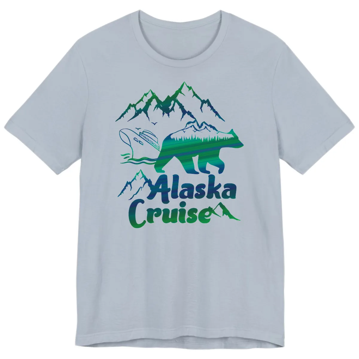 Alaska Cruise Bear Adventure Premium T-Shirt in Light Blue