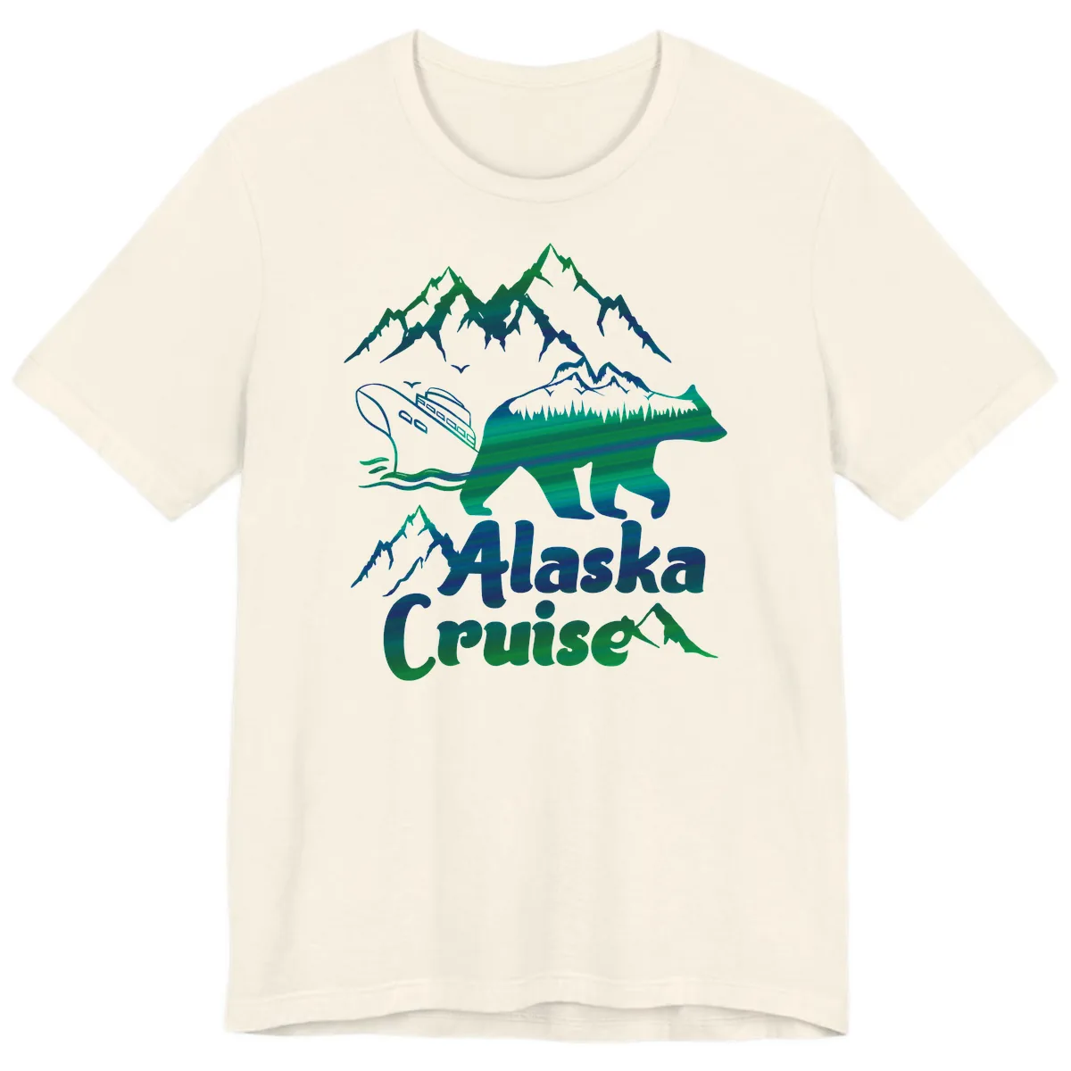 Alaska Cruise Bear Adventure Premium T-Shirt in Natural