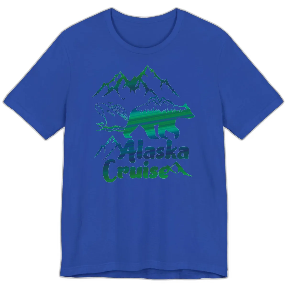 Alaska Cruise Bear Adventure Premium T-Shirt in True Royal