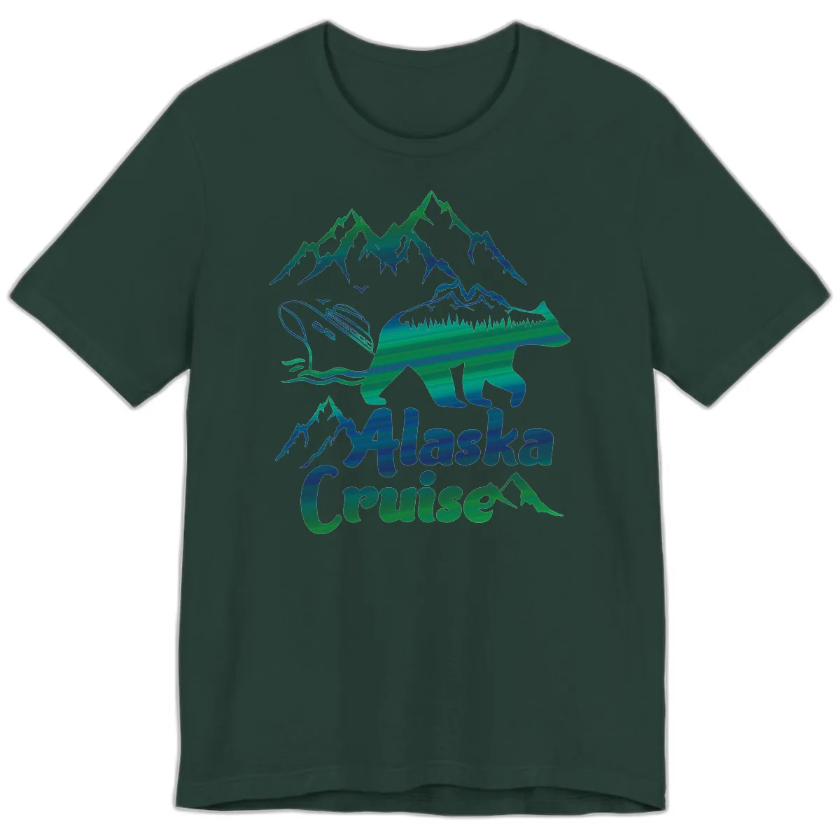 Alaska Cruise Bear Adventure Premium T-Shirt in Forest