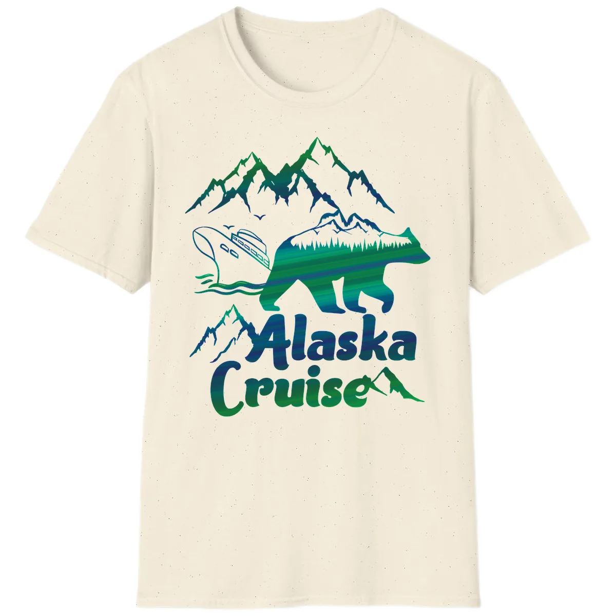 Alaska Cruise Bear Adventure T-Shirt in Natural