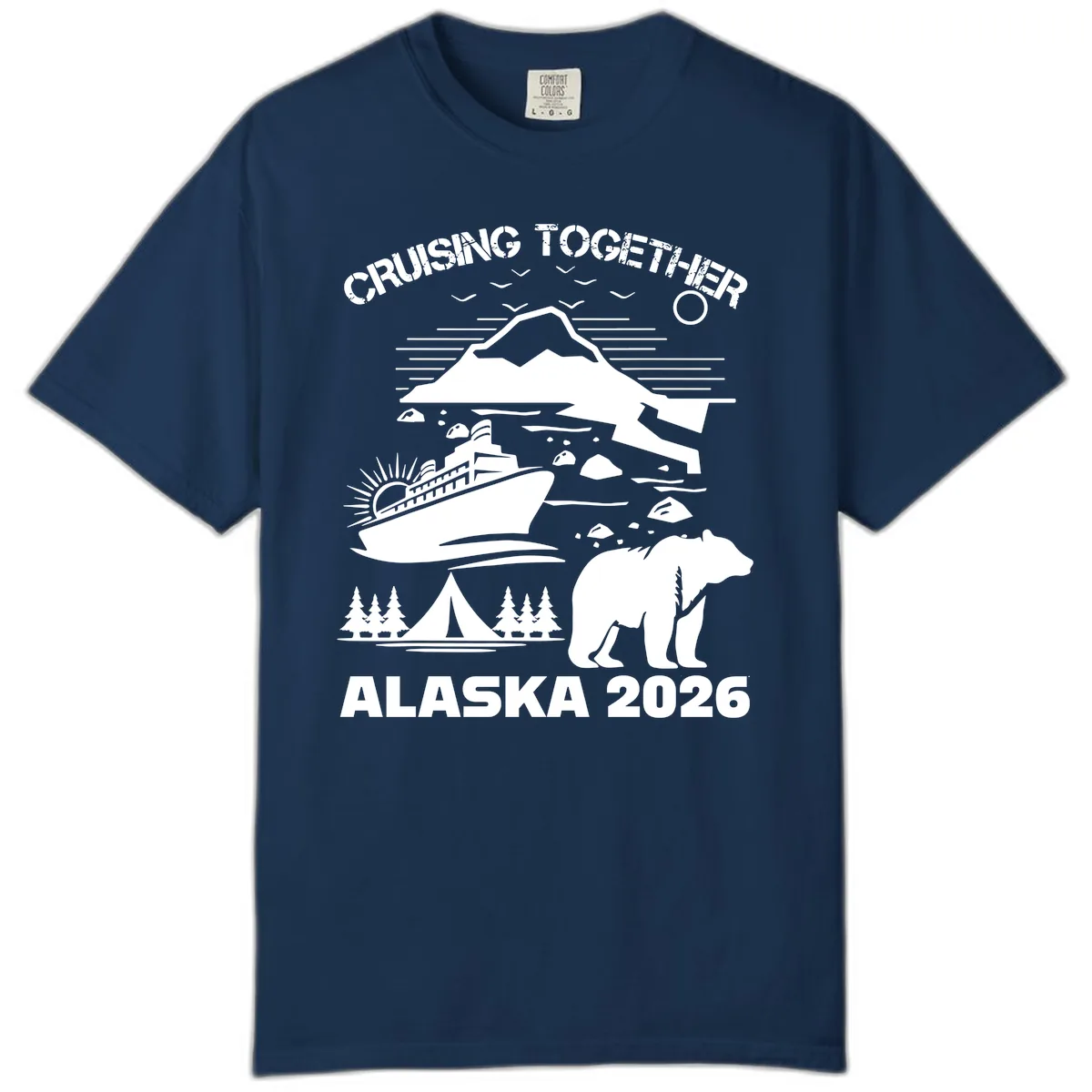 Cruising Together Alaska 2026 Comfort Color in Navy