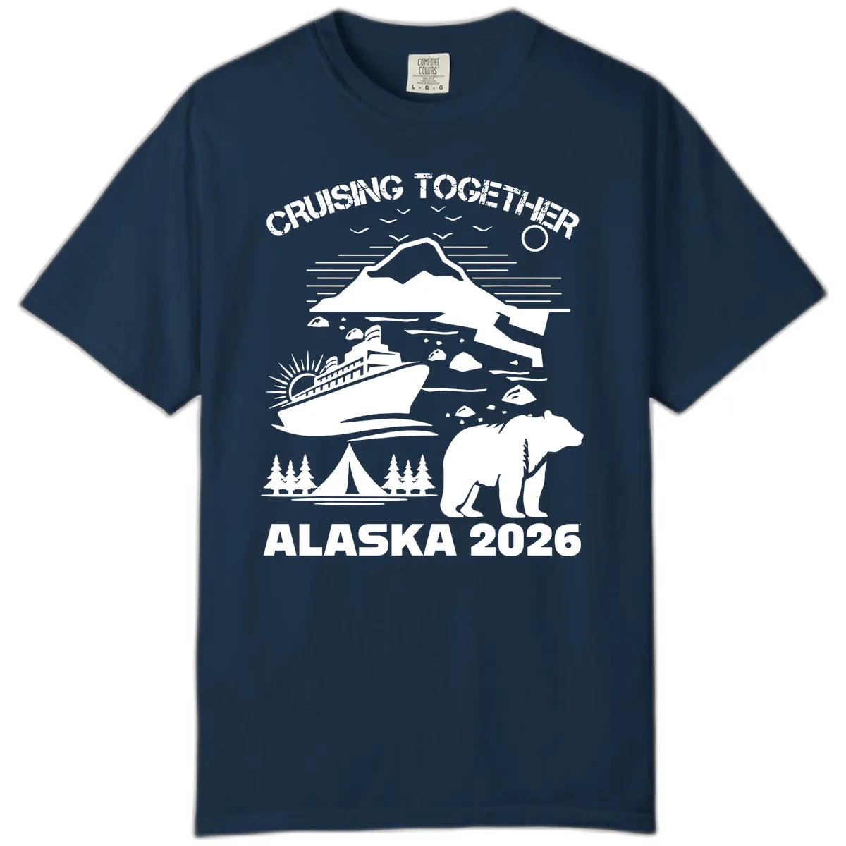 Cruising Together Alaska 2026 Comfort Color in True Navy