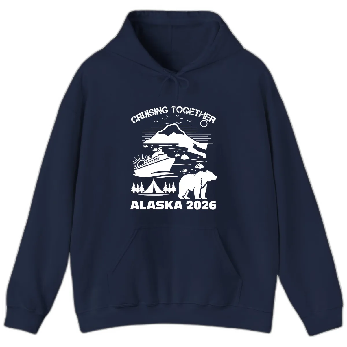 Cruising Together Alaska 2026 Hoodie in Navy