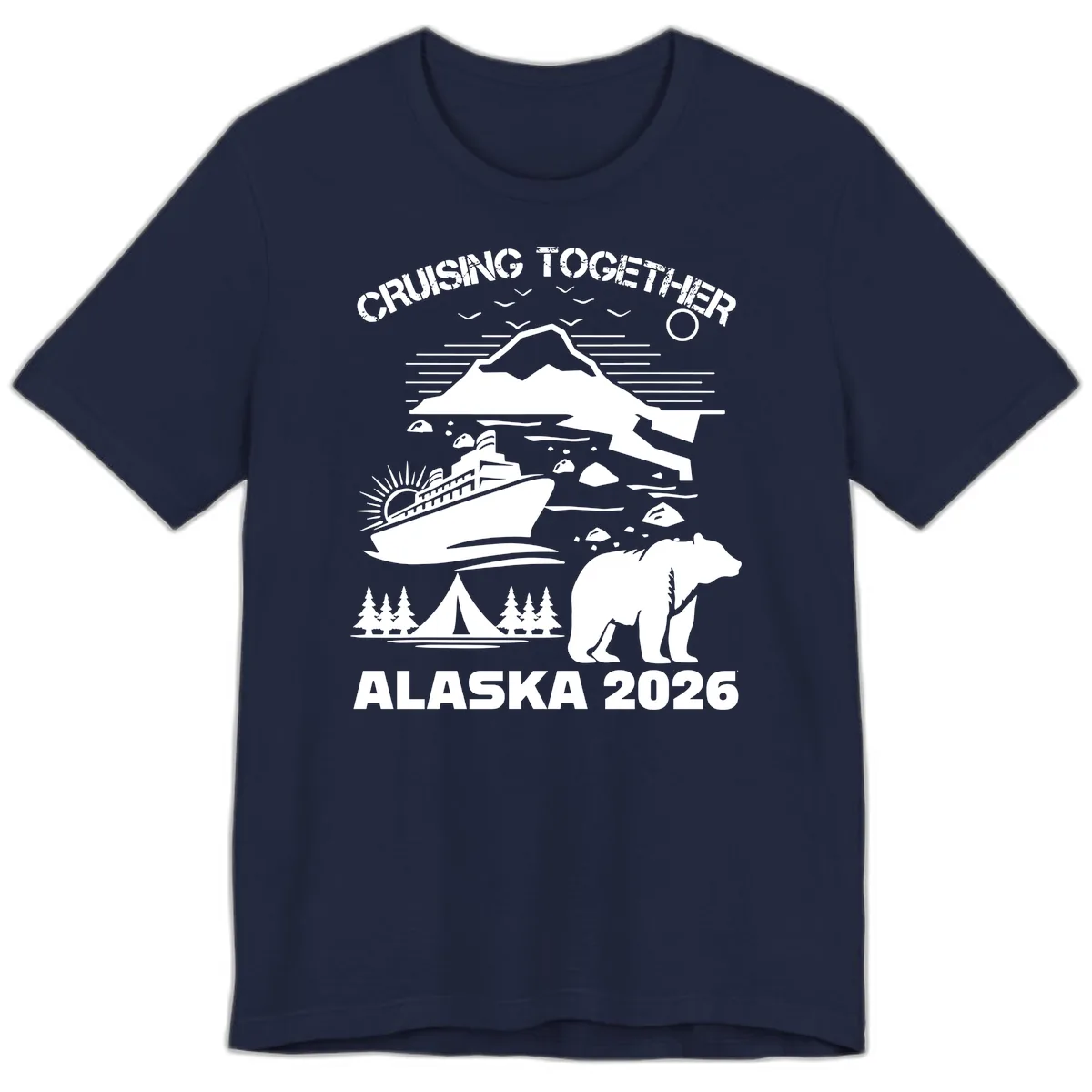 Cruising Together Alaska 2026 Premium T-Shirt in Navy