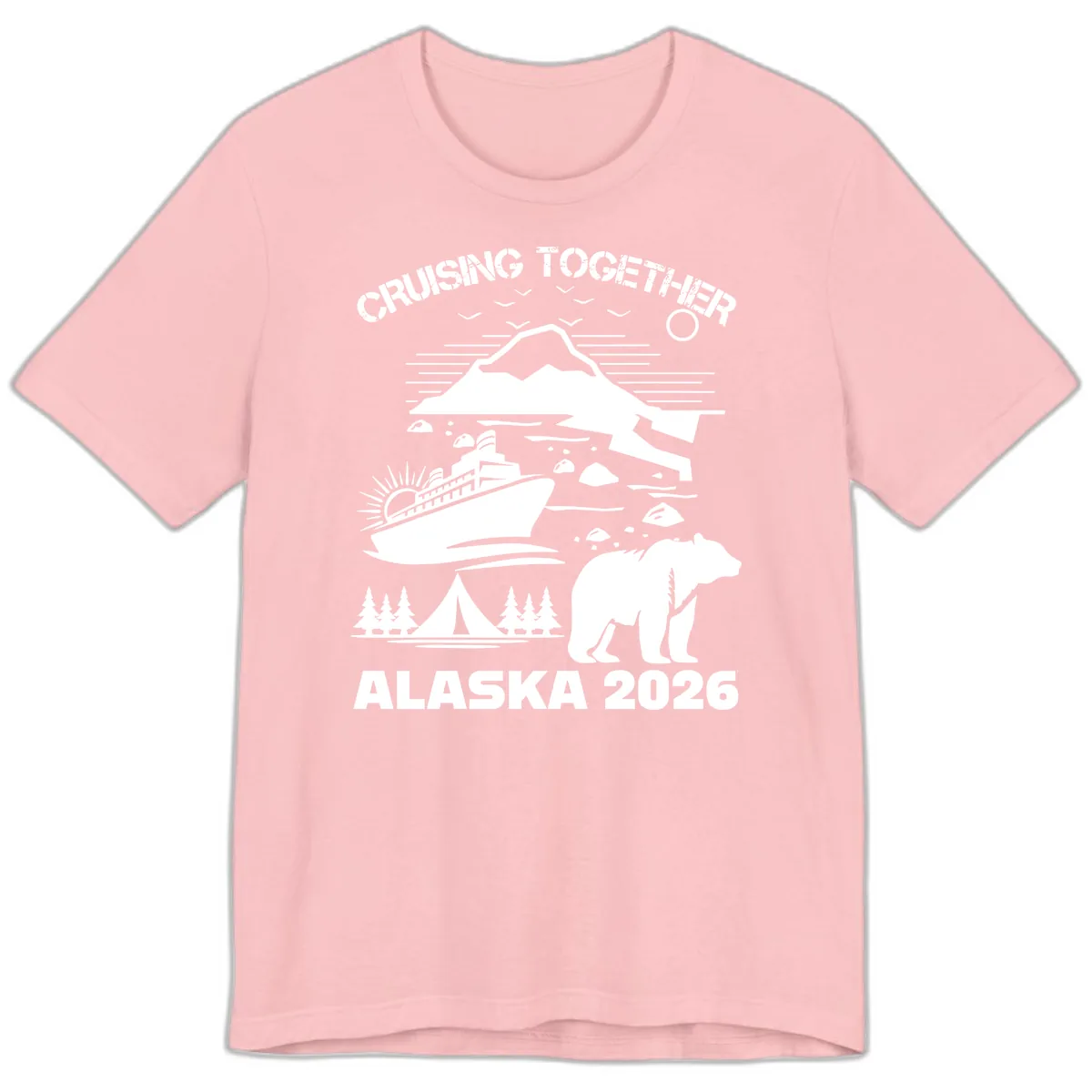 Cruising Together Alaska 2026 Premium T-Shirt in Pink