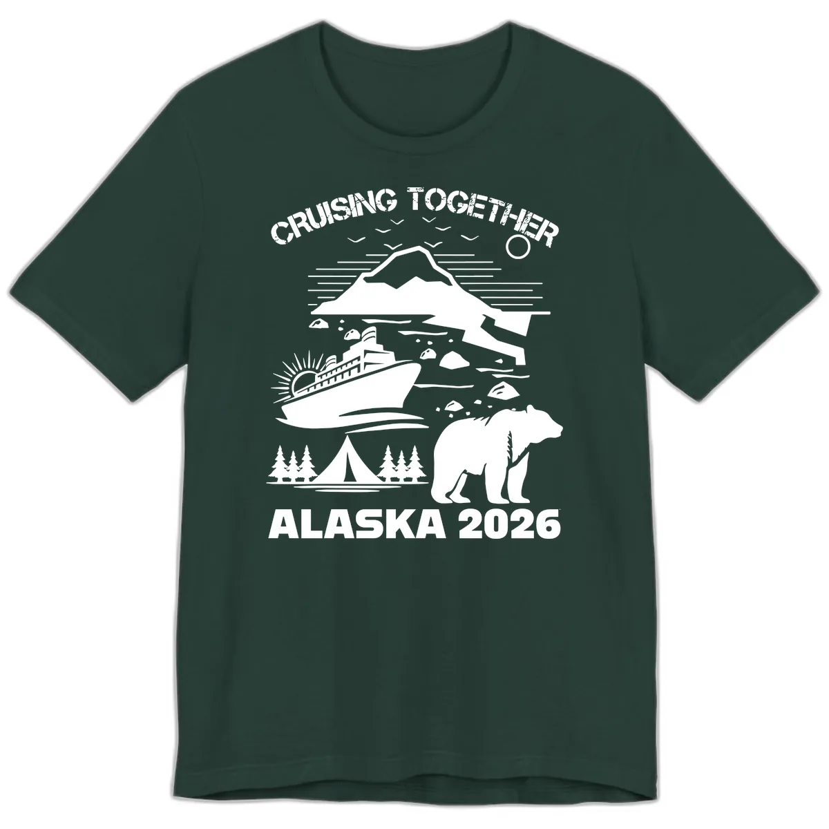 Cruising Together Alaska 2026 Premium T-Shirt in Forest