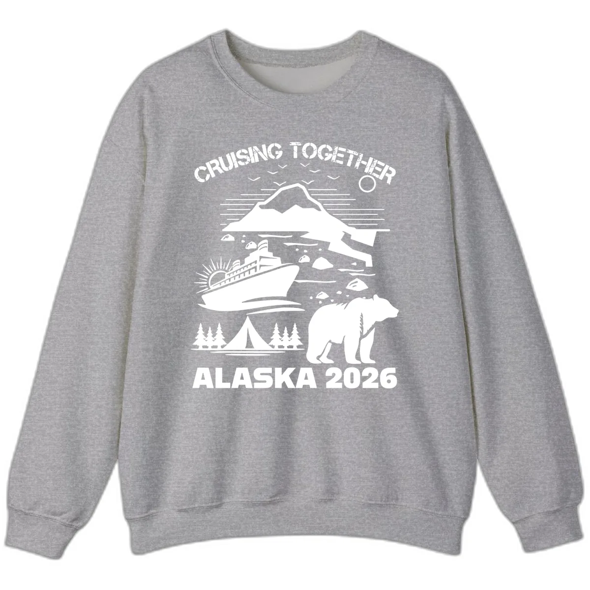 Cruising Together Alaska 2026 Sweatshirt in Sport Grey