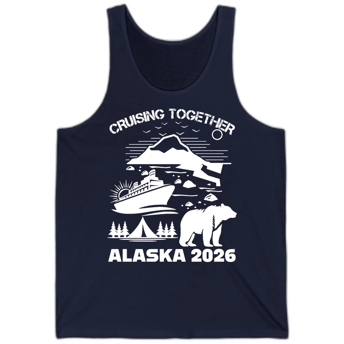 Cruising Together Alaska 2026 Tank in Navy