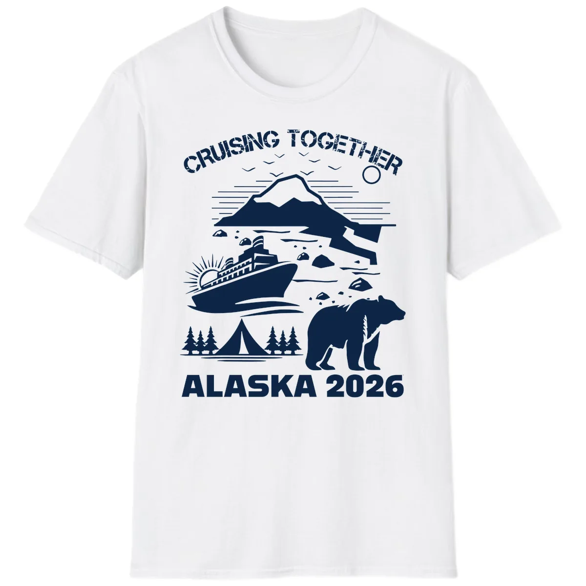 Cruising Together Alaska 2026 T-Shirt in White