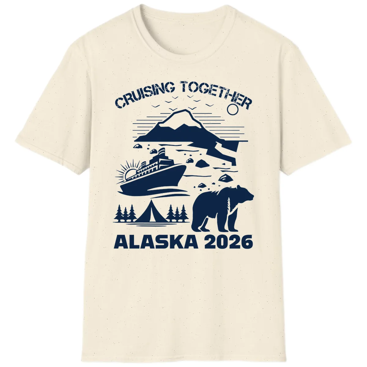 Cruising Together Alaska 2026 T-Shirt in Natural