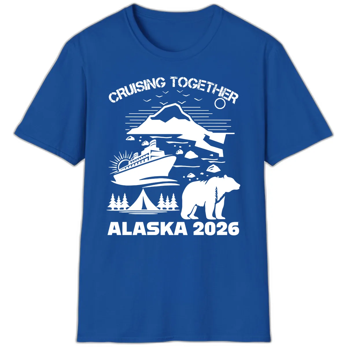 Cruising Together Alaska 2026 T-Shirt in Royal