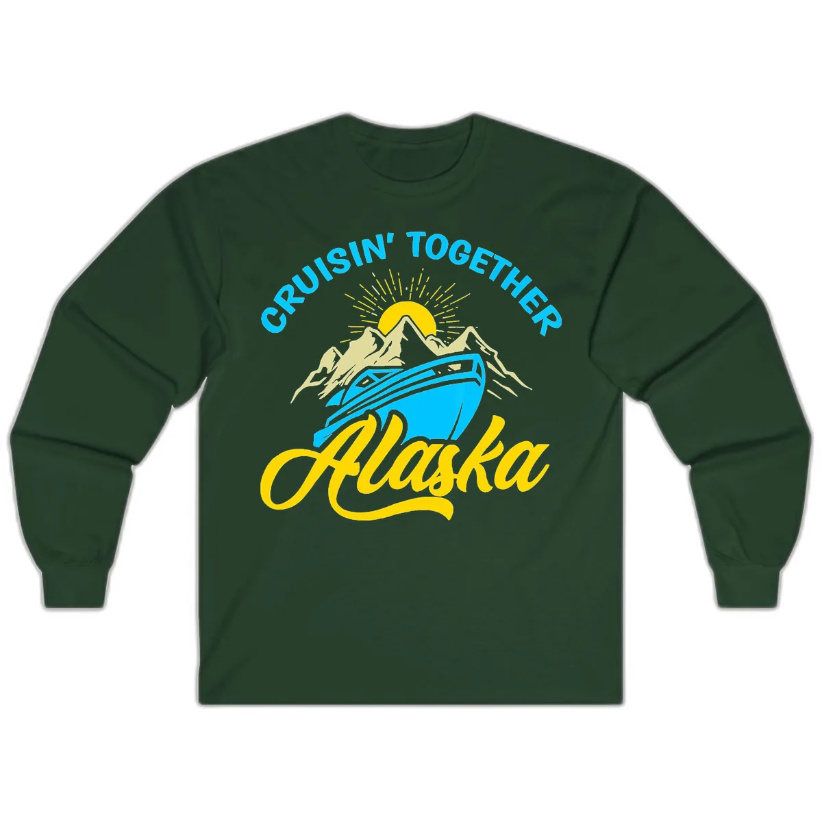 Cruisin' Together Alaska Long Sleeve in Forest Green