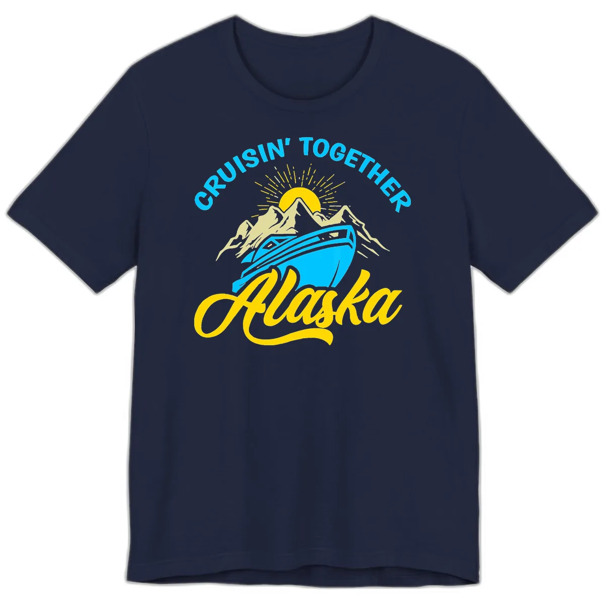 Cruisin' Together Alaska Premium T-Shirt in Navy