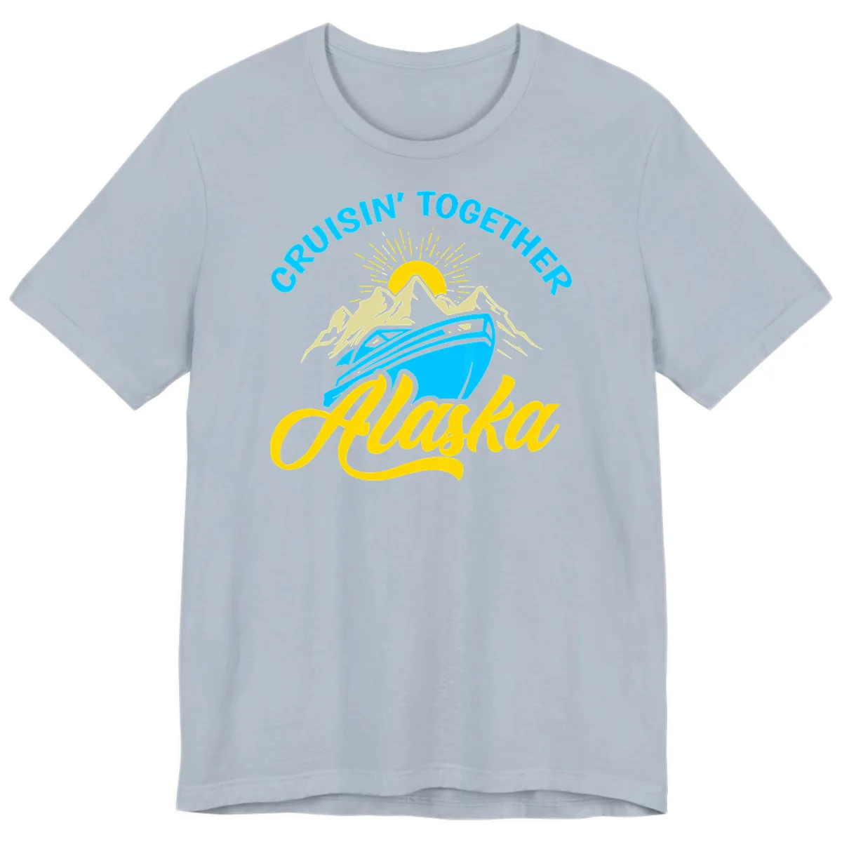 Cruisin' Together Alaska Premium T-Shirt in Light Blue