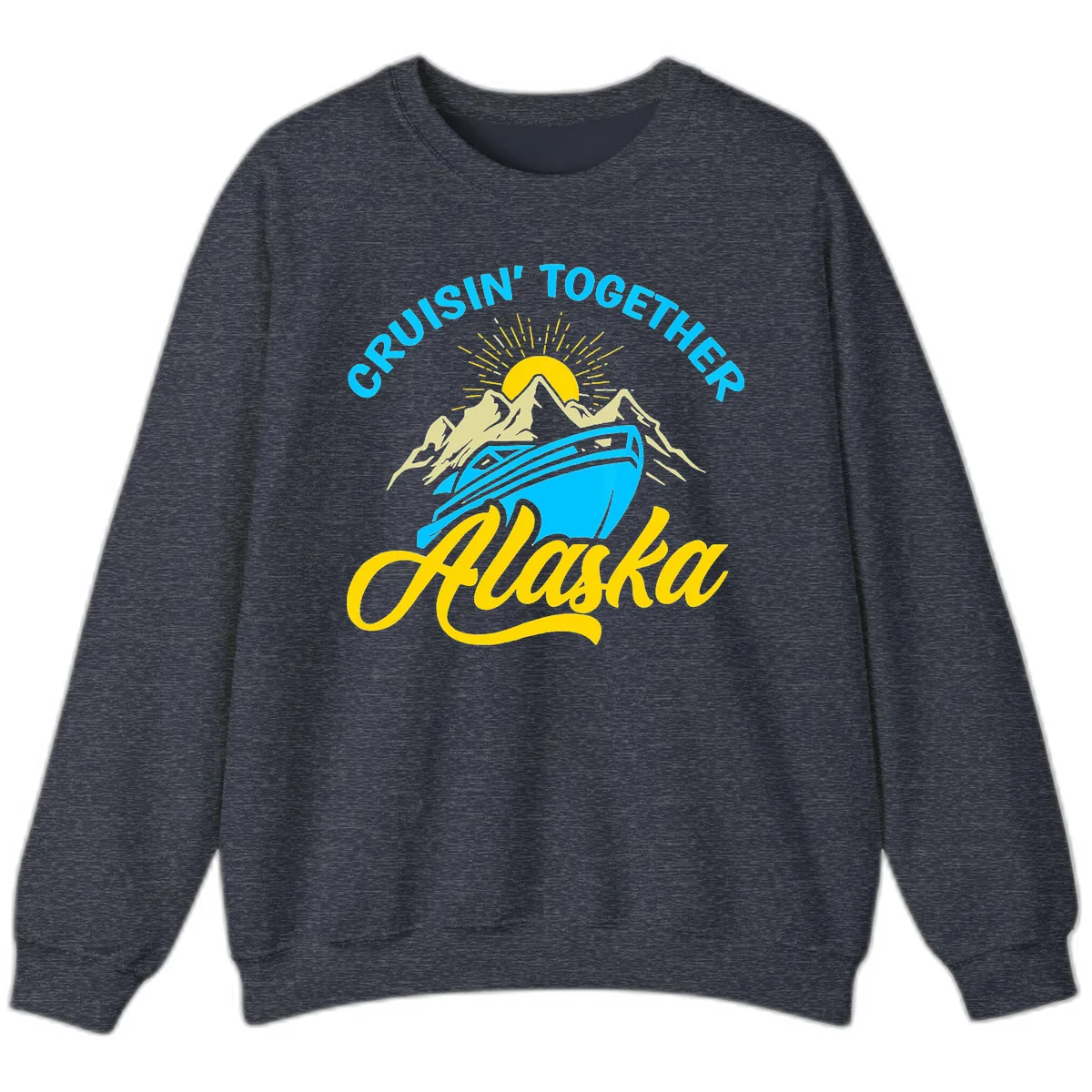 Cruisin' Together Alaska Sweatshirt in Heather Sport Dark Navy