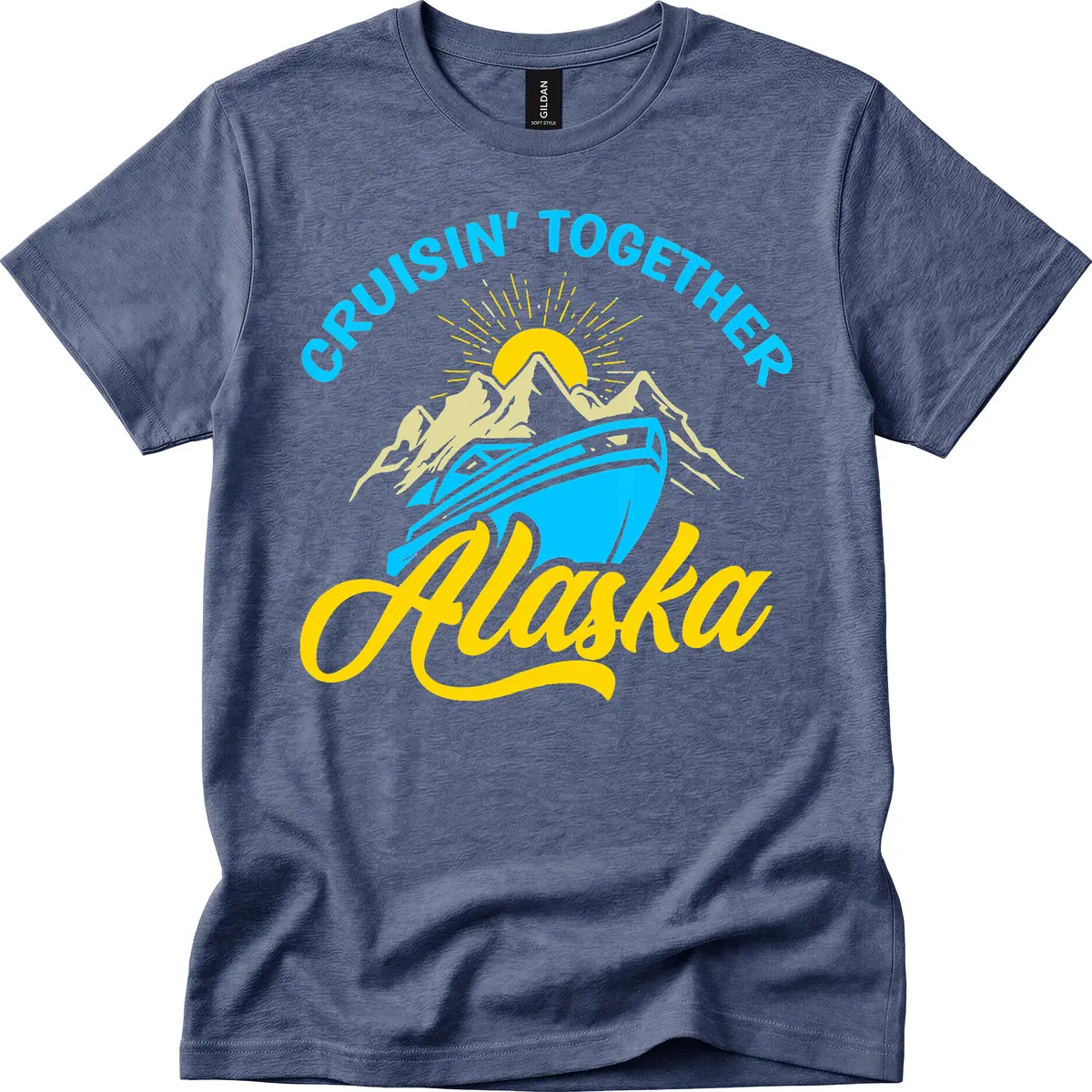 Cruisin' Together Alaska T-Shirt in Heather Navy