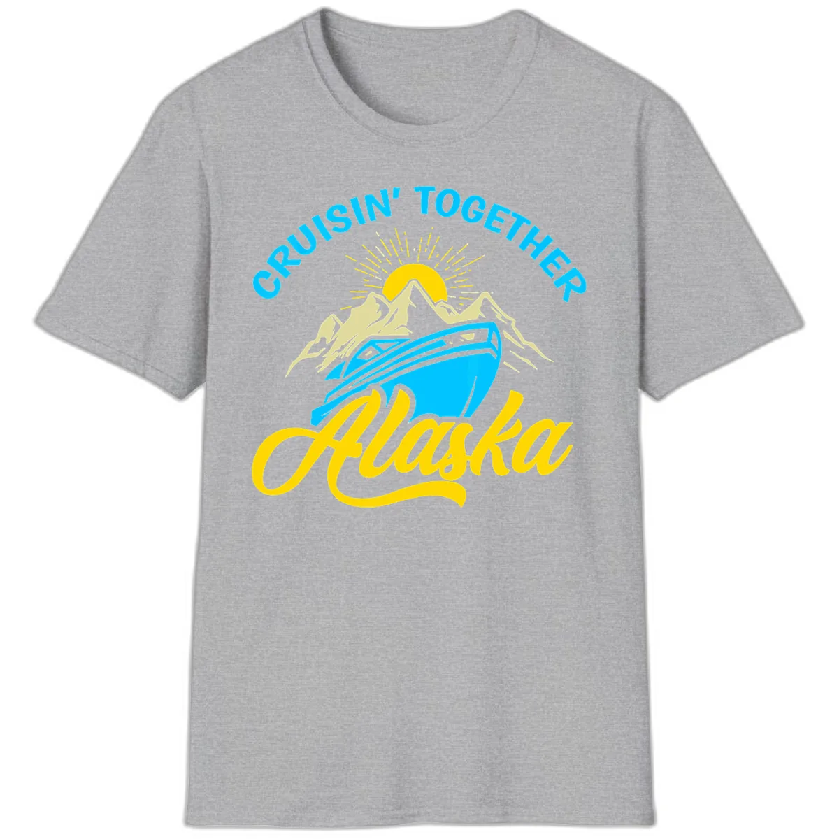 Cruisin' Together Alaska T-Shirt in Sport Grey