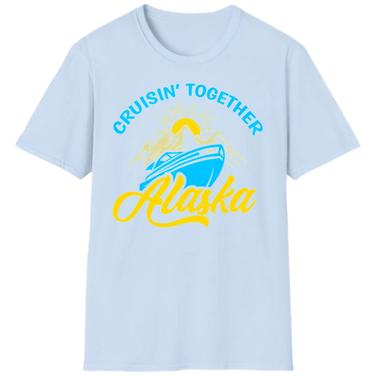 Cruisin' Together Alaska T-Shirt in Light Blue