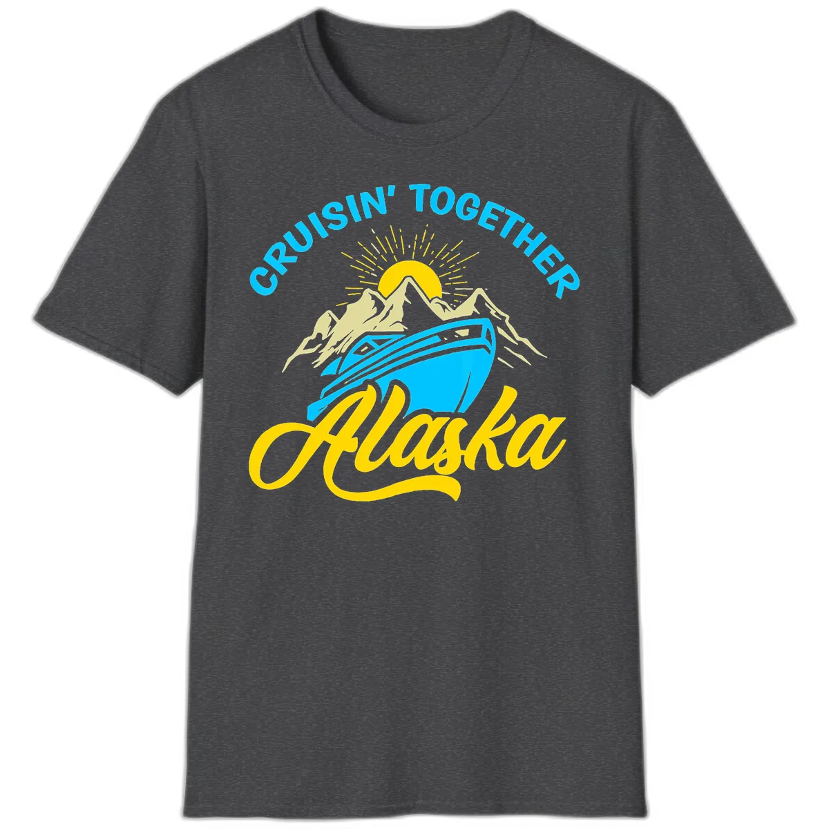 Cruisin' Together Alaska T-Shirt in Dark Heather