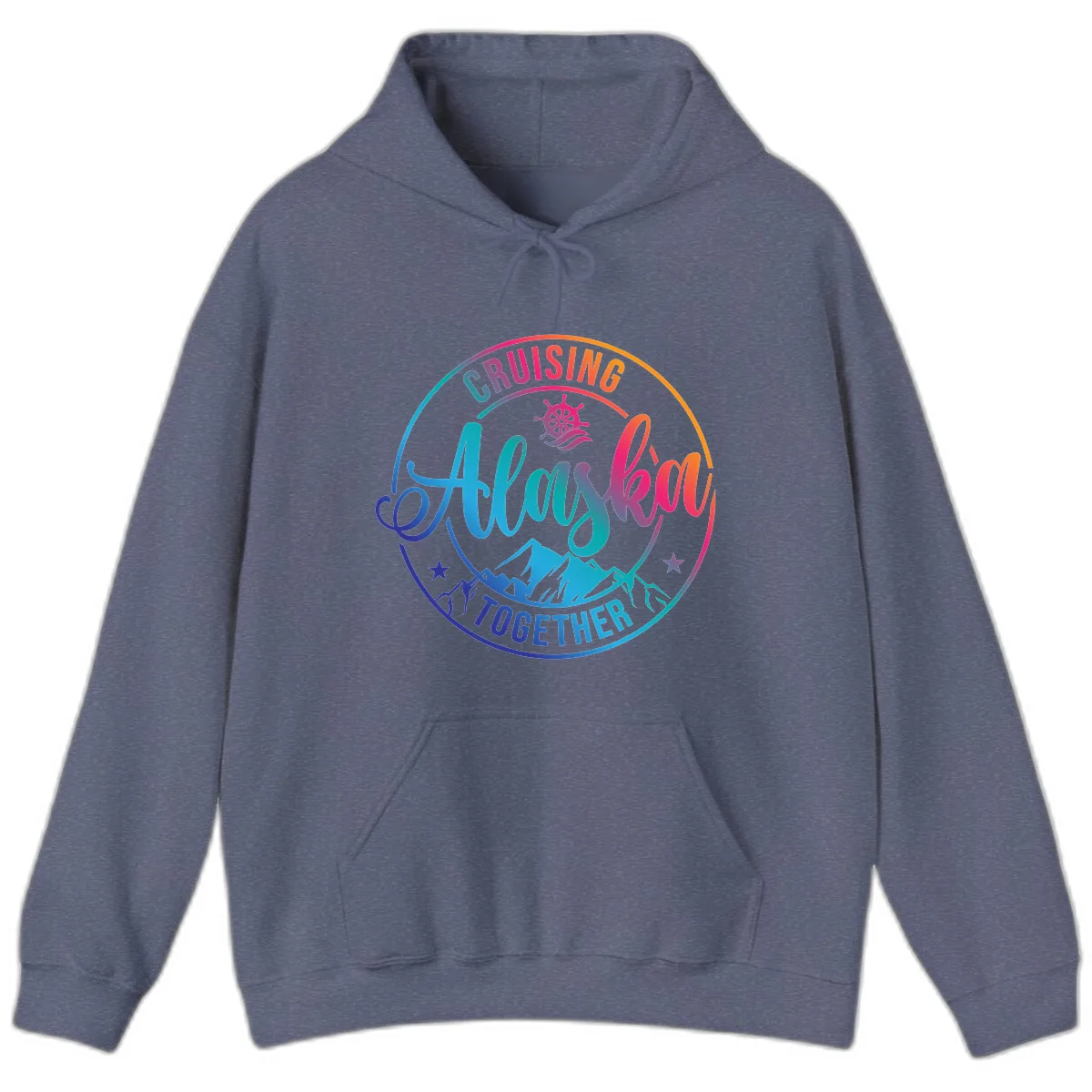 Cruising Always Together Alaska Hoodie in Heather Navy