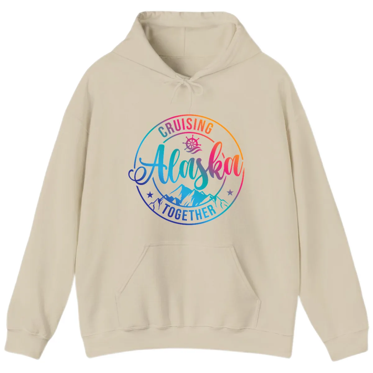 Cruising Always Together Alaska Hoodie in Sand