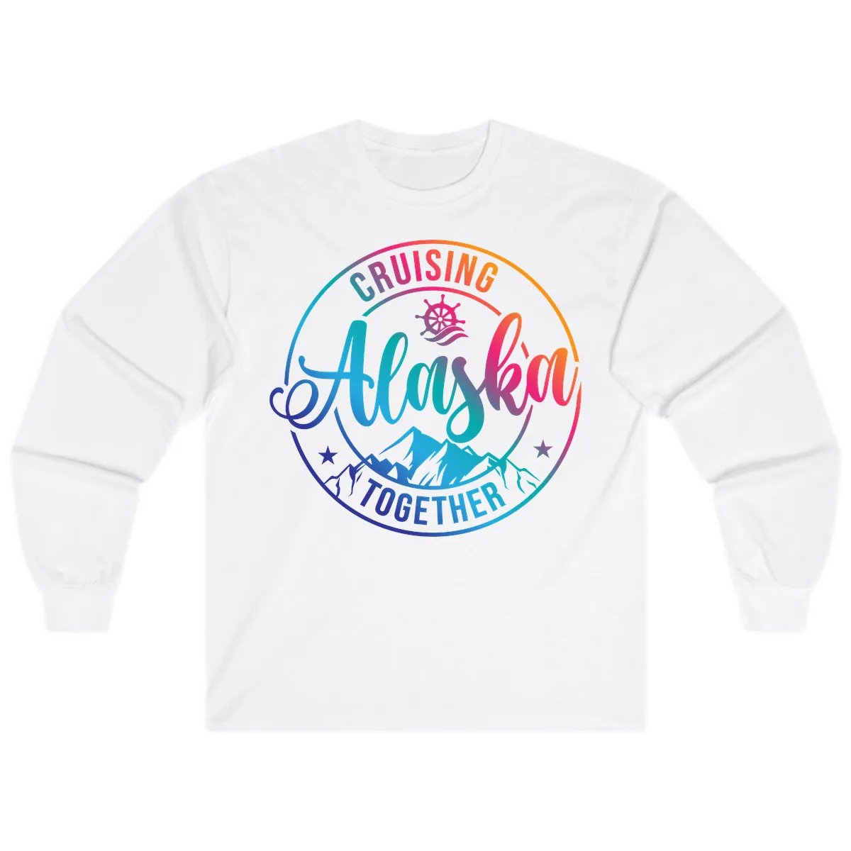 Cruising Always Together Alaska Long Sleeve in White