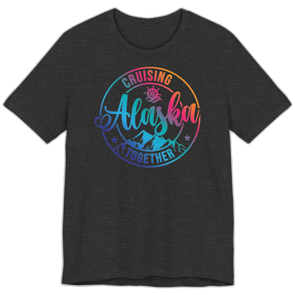 Cruising Always Together Alaska Premium T-Shirt in Dark Grey Heather