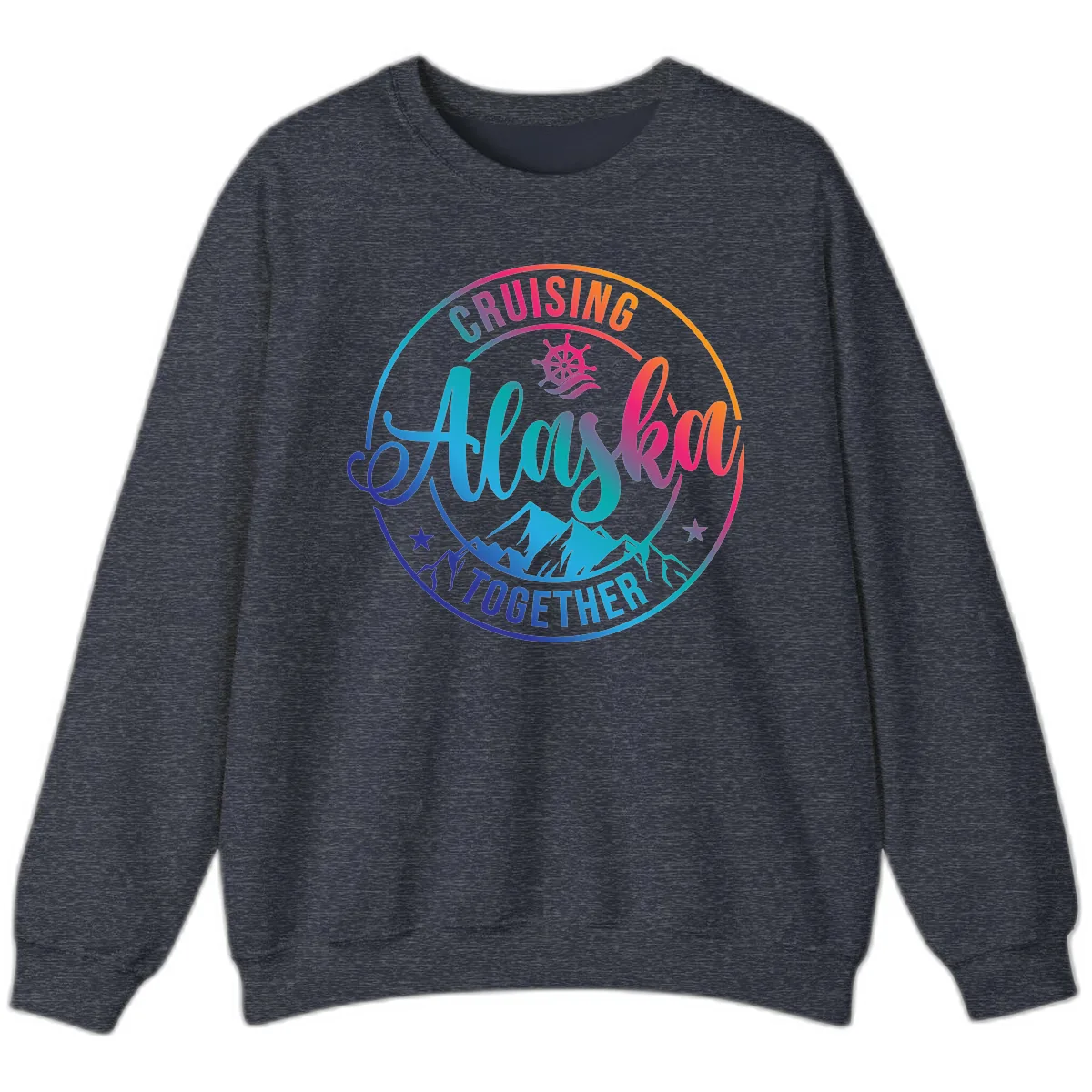 Cruising Always Together Alaska Sweatshirt in Heather Sport Dark Navy
