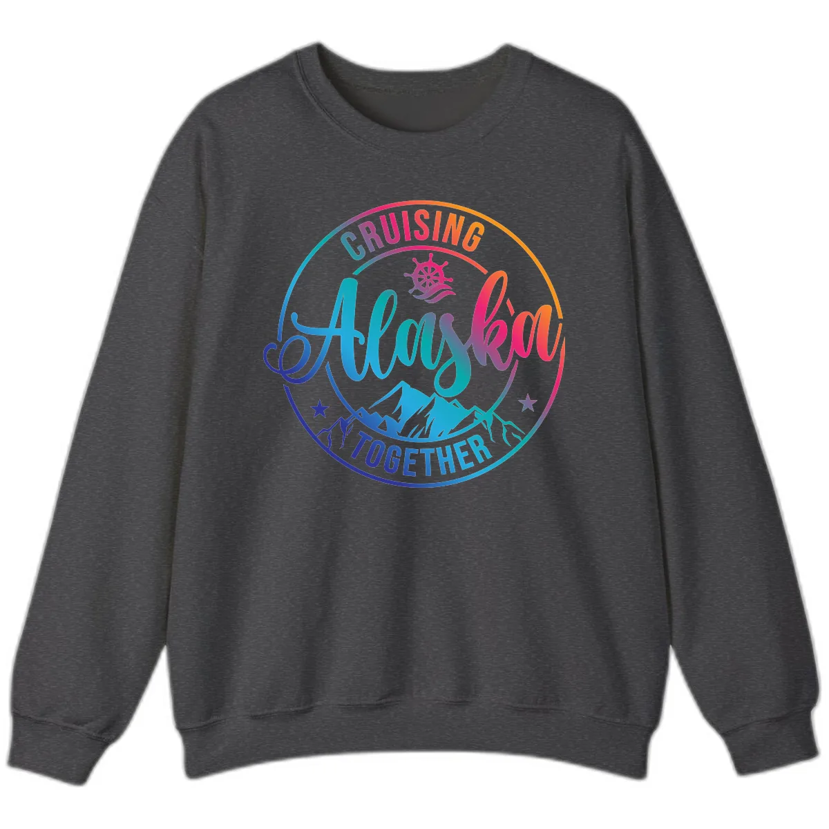 Cruising Always Together Alaska Sweatshirt in Dark Heather