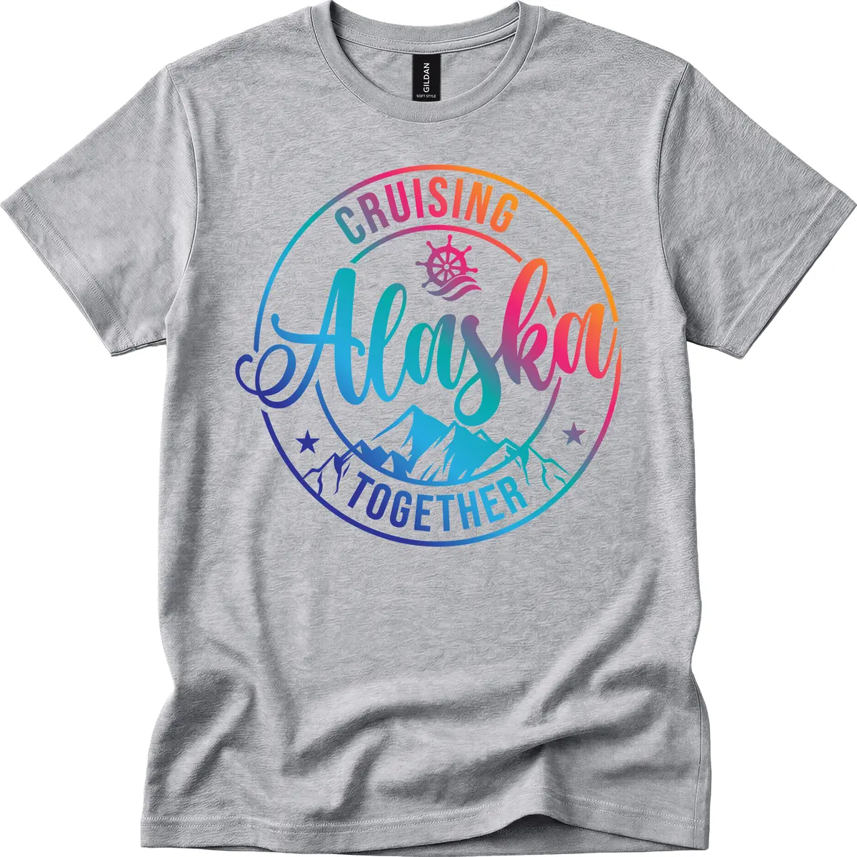 Cruising Always Together Alaska T-Shirt in Sport Grey