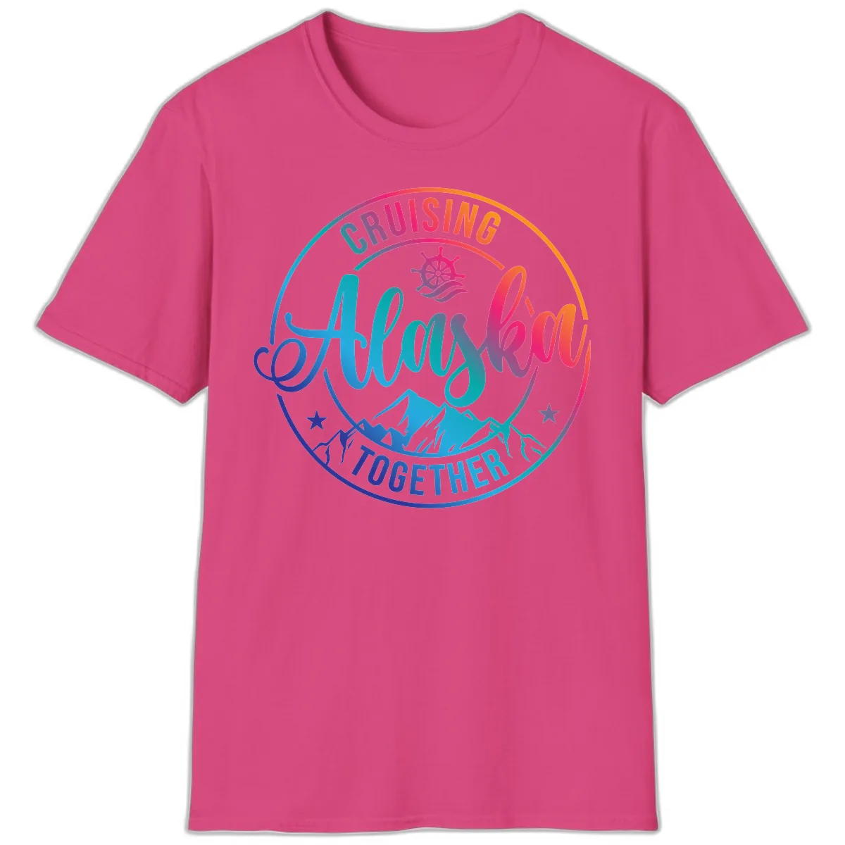 Cruising Always Together Alaska T-Shirt in Heliconia