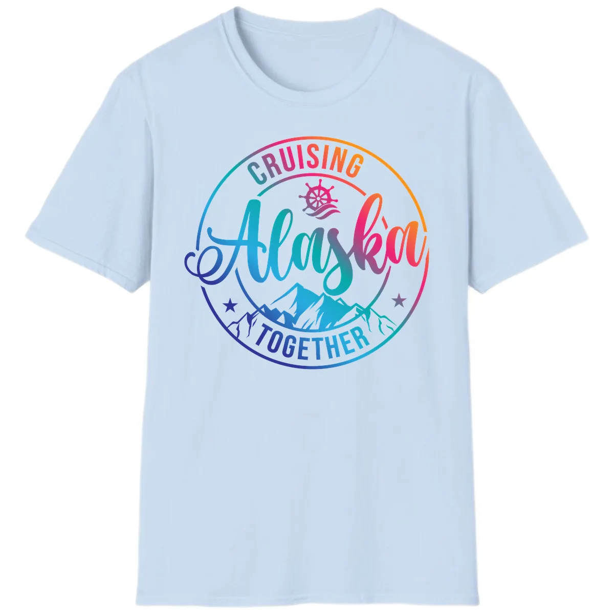 Cruising Always Together Alaska T-Shirt in Light Blue