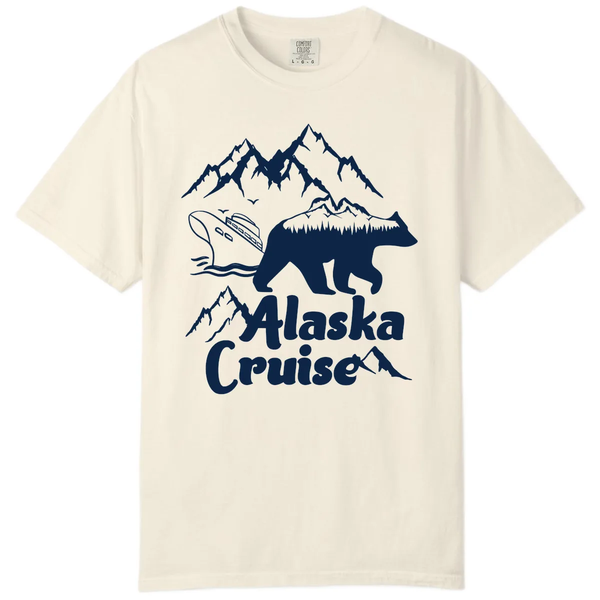 Alaska Cruise Bear Mountain Adventure Comfort Color in Ivory