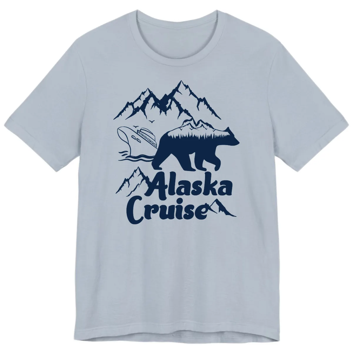 Alaska Cruise Bear Mountain Adventure Premium T-Shirt in Light Blue