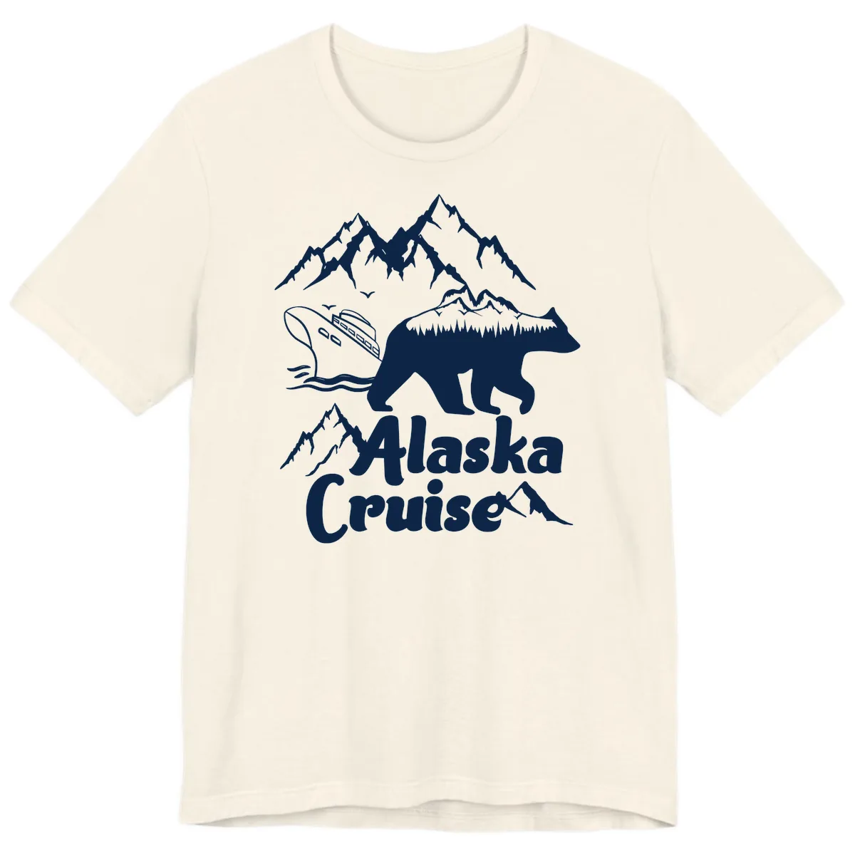Alaska Cruise Bear Mountain Adventure Premium T-Shirt in Natural