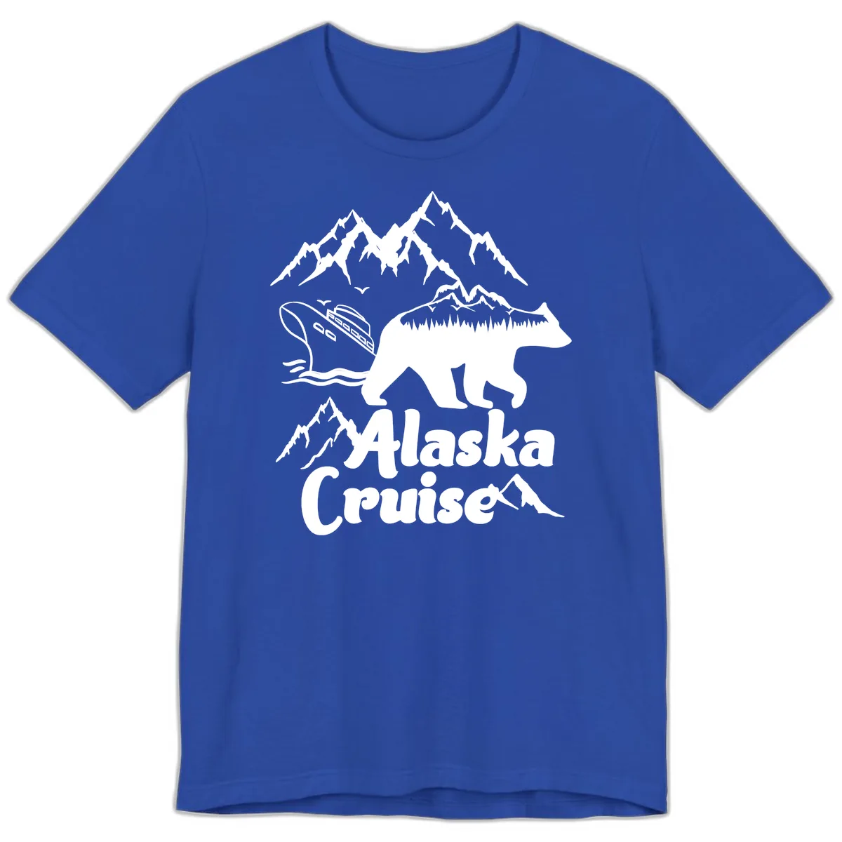 Alaska Cruise Bear Mountain Adventure Premium T-Shirt in True Royal